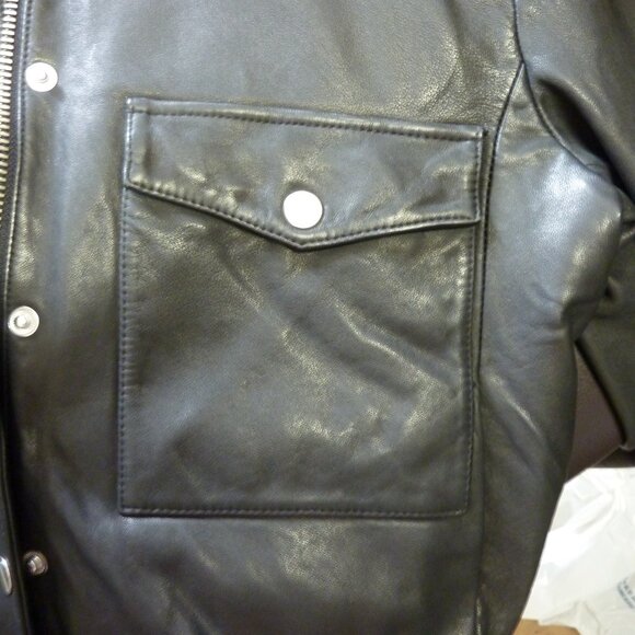 J .Crew Collection Leather Shirt-Jacket